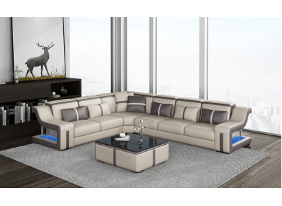 Corner sofa Sofa Couch Upholstery L-shape Living landscape Seating set Sofas