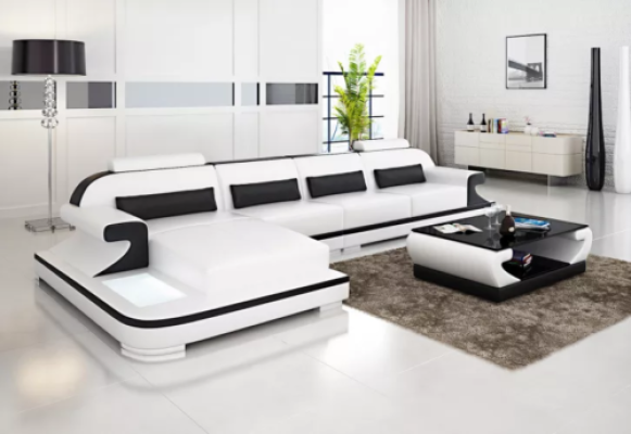 Leather sofa Corner sofa Upholstered sofa Upholstery Couch Corner suite Living landscape