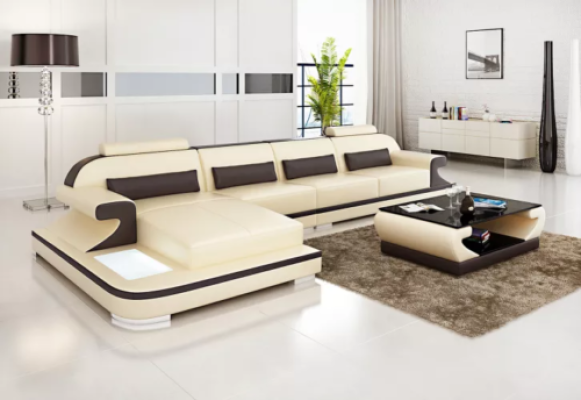 Leather sofa Corner sofa Upholstered sofa Upholstery Couch Corner suite Living landscape