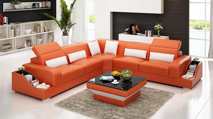 Leather sofa Corner sofa Upholstery set Sofa Couch Living landscape Upholstery Corner suite