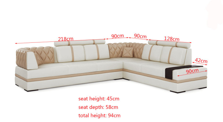 Corner sofa Sofa Couch Upholstery Living landscape Leather Decorative Corner Sofas Suite