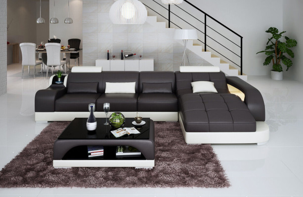 Corner sofa L-shape Fabric Couch Living landscape Suite Design Modern Sofa