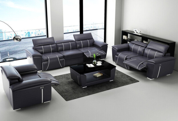 Classic 3 Seater Designer Sofa Upholstery Sofas Couches Leather Fabric Textile new