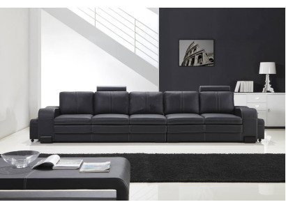 Design Upholstery Luxury Seat Sofa Couch Leather Textile Sofa 5 Seater Five-seater home24