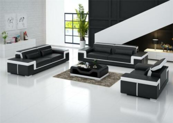 Design Upholstery Seat Couch 3 Seater Suite Sofa Sofas Couches Decoration Leather