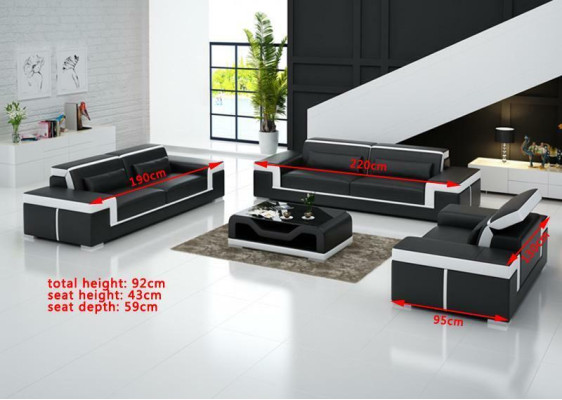 Design Upholstery Seat Couch 3 Seater Suite Sofa Sofas Couches Decoration Leather