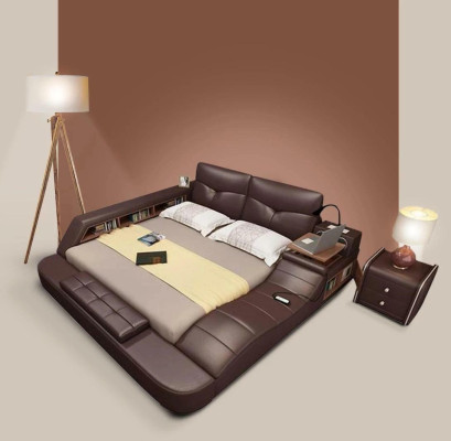 Luxury Leather Design Upholstery Beds Double Modern Bed Decoration Marriage Exclusive
