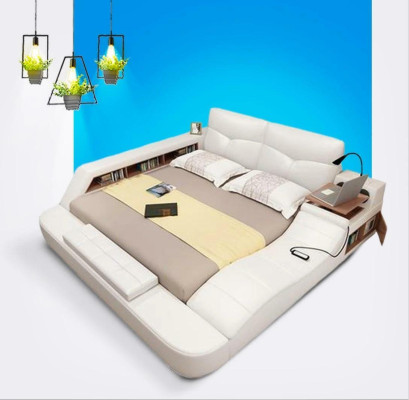 Luxury Leather Design Upholstery Beds Double Modern Bed Decoration Marriage Exclusive