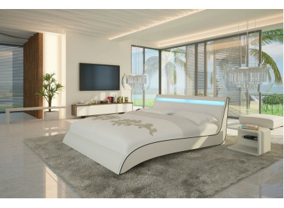 Design Beds Double Marriage Modern Hotel Frame Sleep Room Leather