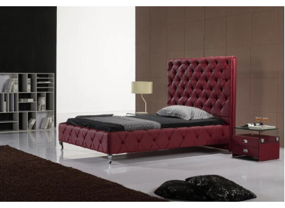 Designer Bed Chesterfield Leather Hotel Beds Luxury Double Sleeping Room