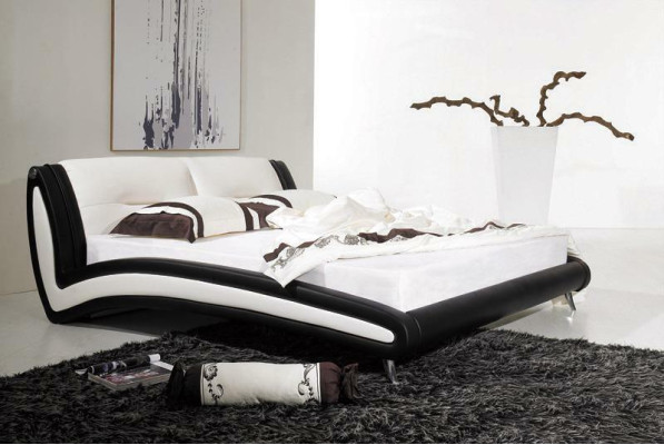 Designer Bed Beds Marriage bed Double bed Upholstered bed Bedroom Leather bed