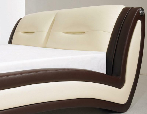 Designer Bed Beds Marriage bed Double bed Upholstered bed Bedroom Leather bed