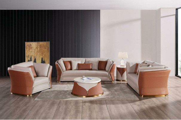 Living landscape Sofas Couch Upholstery Sofa 3 Seater Suite Leather Sofa Modern new