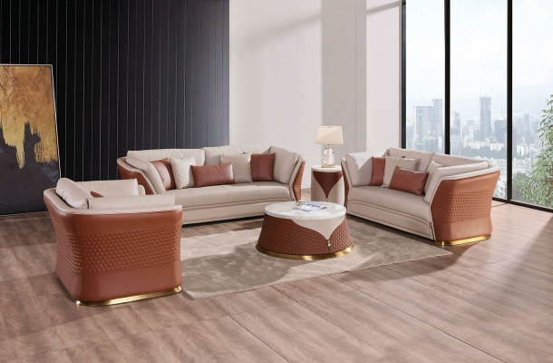 Living landscape Sofas Couch Upholstery Sofa 3 Seater Suite Leather Sofa Modern new