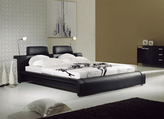Design Double bed Leather Bed Beds Bed Upholstery Leather Bedroom Marriage