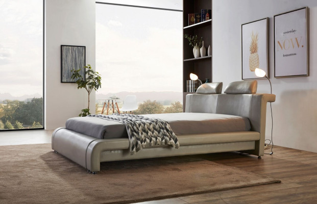 Design Double bed Leather Bed Beds Bed Upholstery Leather Bedroom Marriage