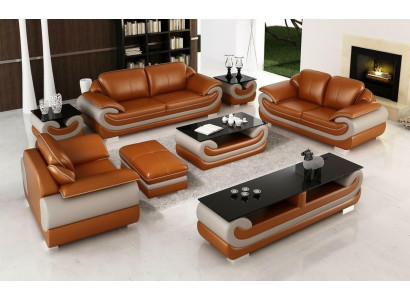 Leather Sofa Couch Living landscape 3+2 Seater Suite Design Modern Sofa xlfurniture.co.uk 
