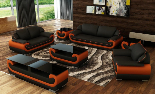 Leather Sofa Couch Living landscape 3+2 Seater Suite Design Modern Sofa xlfurniture.co.uk 
