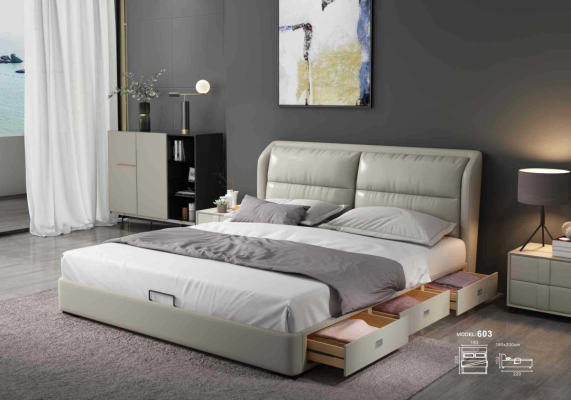 Designer Bed Bedroom Beds Textile Leather Hotel Luxury Upholstery Velvet fabric