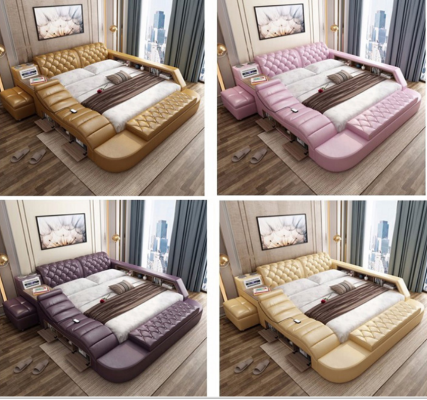 Luxury Double Multifunction Bed Upholstery Water Beds 180x200 Usb Radio Music