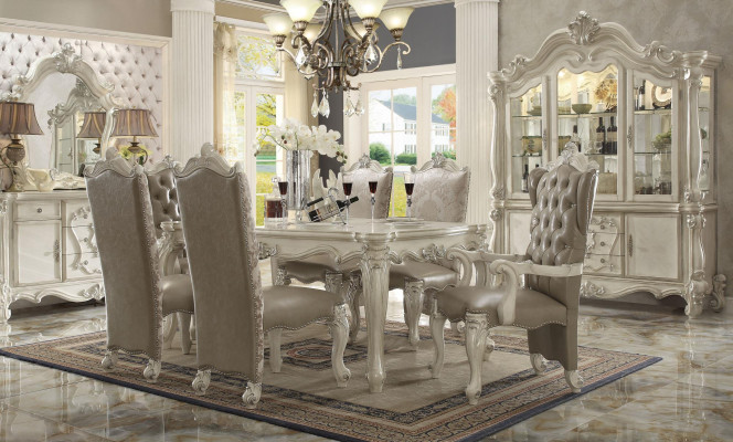 Royal Dining room set Baroque-Rococo Dining room Furniture 6x Chairs Dining table 7 pieces. set
