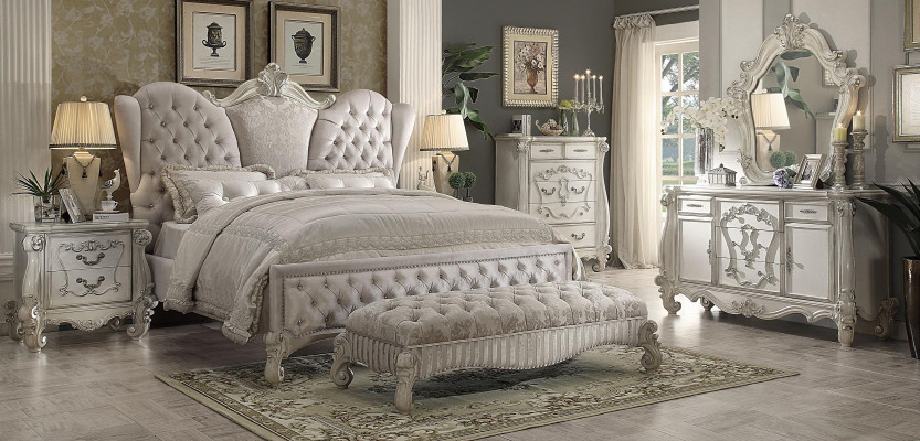Classic s Bed Double bed Bed Design 2x Bedside tables Wood Beds new