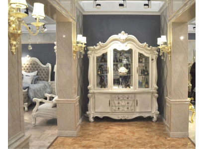 Luxury shop window display case showcases glass wardrobe antique style baroque rococo