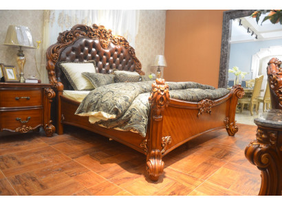 Bed Upholstery Design Luxury Double Hotel Beds Sleep Room Decoration Leather