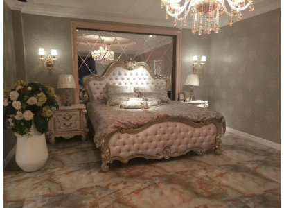 Chesterfield double bed bed marriage bed design luxury beds baroque antique style