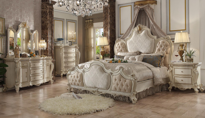 Designer Bedroom Bed 2x Bedside tables Chest of drawers 4pcs. Set new 180x200cm