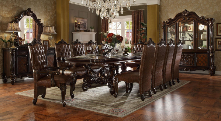 Dining room Suite 9pcs Baroque Rococo Table 8x Chairs Chair Group