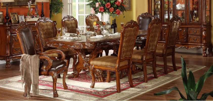 Design Dining table Dining room 8 chairs Group Chair Tables Wood Table