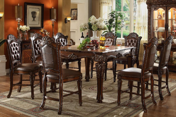 Designer Dining room Furniture Rectangular Wood Table x8 Chairs 9pcs. set