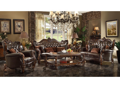 Upholstery Suite Group Wood Carved Furniture Sofa set 3+2 Seat Sofa