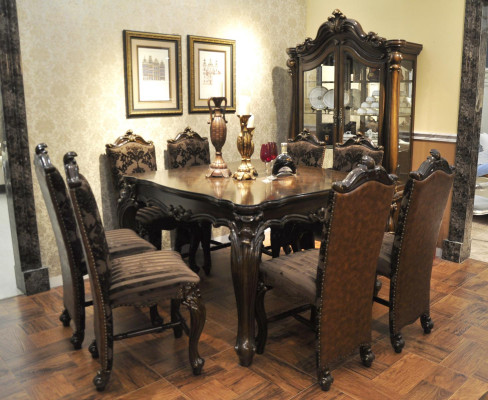 Classic r Table Dining table Wood Dining room Suite 8x Chair Set Chairs