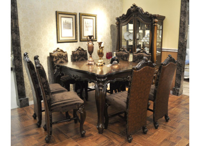 Classic r Table Dining table Wood Dining room Suite 8x Chair Set Chairs