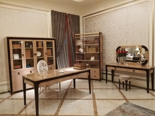 Office Office Law Firm Table Shelf Files Wardrobe Writing Modern Wood