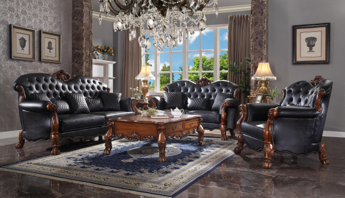 Complete Set Sofa set 3+1 Seater Wood Living landscape 2-piece Group