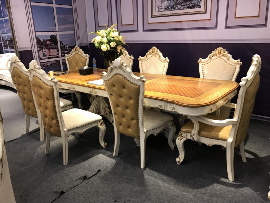 Baroque Rococo Style Furniture Dining table Tables Dining room Suite Carved