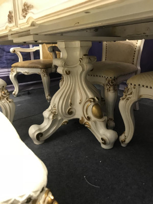 Baroque Rococo Style Furniture Dining table Tables Dining room Suite Carved