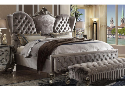 Bed Upholstered bed Luxury Double Bedroom Design Bed Beds Wood