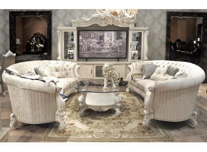 Complete Set Sofa set 4+4 Seater Designer Living landscape 2 pcs. Group