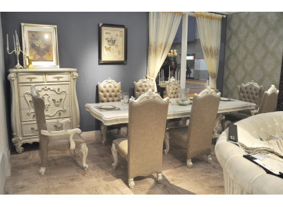 Royal Dining table Table Wood Classic Tables Baroque Rococo Dining room
