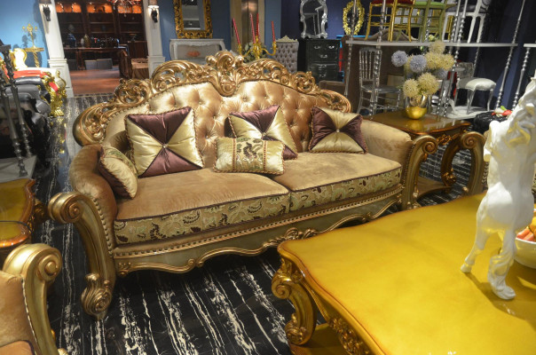 Classic Suite 4 pcs. Set Seater Sofa set Couch Sofa Textile Sofa Upholstery
