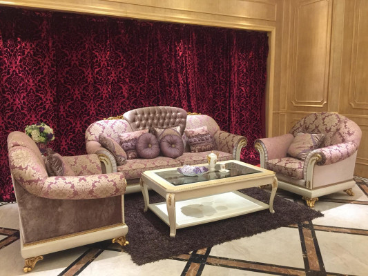 Sofa set 3+1+1 Seater Set Design Sofas Upholstery Classic Couches