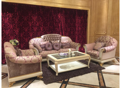 Sofa set 3+1+1 Seater Set Design Sofas Upholstery Classic Couches