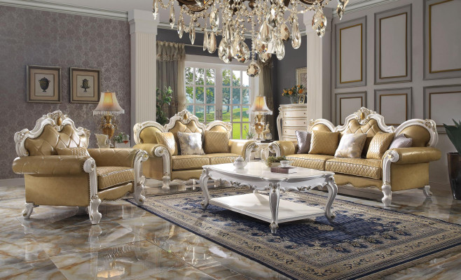 Classic Sofa Suite 3+2+1 Seater Leather Sofa Couch Leather 3-piece. set