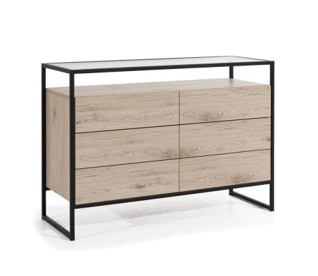 Loft Chest of drawers Brown Wood Furniture Design Sideboard 120cm Sideboard Wardrobe