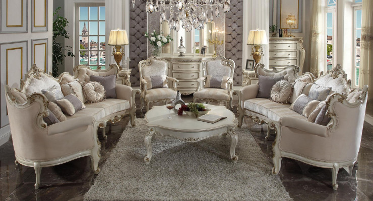 Luxury Furniture Sofa set Couch Sofa Upholstery 4+4+1+1 Seater with Coffee table