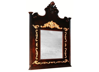 Real Wood Mirror Wooden Frame Wall mirror Brown Carved Classic r Mirror